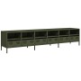 Mueble TV acero laminado en frío verde oliva 202x39x43,5 cm de , Muebles TV - Ref: Foro24-3307159, Precio: 219,58 €, Descuent...