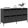 Aparador de acero laminado en frío negro 135x39x73,5 cm de , Aparadores - Ref: Foro24-3307167, Precio: 213,01 €, Descuento: %