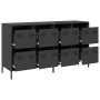 Aparador de acero laminado en frío negro 135x39x73,5 cm de , Aparadores - Ref: Foro24-3307167, Precio: 213,01 €, Descuento: %