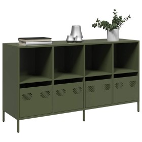 Aparador de acero laminado en frío verde oliva 135x39x73,5 cm de , Aparadores - Ref: Foro24-3307165, Precio: 192,66 €, Descue...