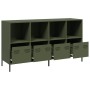 Aparador de acero laminado en frío verde oliva 135x39x73,5 cm de , Aparadores - Ref: Foro24-3307165, Precio: 192,66 €, Descue...