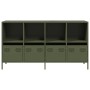 Aparador de acero laminado en frío verde oliva 135x39x73,5 cm de , Aparadores - Ref: Foro24-3307165, Precio: 192,66 €, Descue...