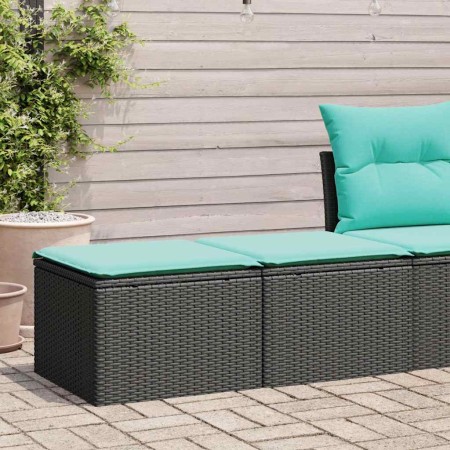 Set sofás jardín y cojines 2 pzas ratán sintético acacia negro de , Conjuntos de jardín - Ref: Foro24-3328660, Precio: 118,81...