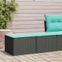 Set sofás jardín y cojines 2 pzas ratán sintético acacia negro de , Conjuntos de jardín - Ref: Foro24-3328660, Precio: 118,81...