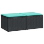 Set sofás jardín y cojines 2 pzas ratán sintético acacia negro de , Conjuntos de jardín - Ref: Foro24-3328660, Precio: 118,81...