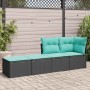 Set sofás jardín y cojines 2 pzas ratán sintético acacia negro de , Conjuntos de jardín - Ref: Foro24-3328660, Precio: 118,81...