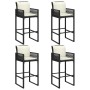 Set bar jardín con cojines 5 pzas ratán sintético acacia negro de , Conjuntos de jardín - Ref: Foro24-3328896, Precio: 527,64...