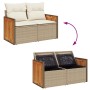 Set sofás jardín y cojines 5 pzas ratán sintético acacia beige de , Conjuntos de jardín - Ref: Foro24-3327656, Precio: 394,08...