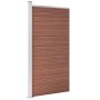Panel de valla WPC marrón 95x186 cm de vidaXL, Paneles de vallas - Ref: Foro24-148977, Precio: 146,83 €, Descuento: %