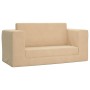 Sofá cama de niños 2 plazas felpa suave crema de , Mobiliario para bebés y niños pequeños - Ref: Foro24-357037, Precio: 57,17...