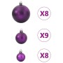 Bolas de Navidad 100 unidades lila Ø3/4/6 cm de , Adornos festivos - Ref: Foro24-4100008, Precio: 18,76 €, Descuento: %