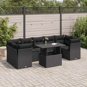 Set de sofás de jardín y cojines 8 piezas ratán sintético negro de , Conjuntos de jardín - Ref: Foro24-3326116, Precio: 573,4...