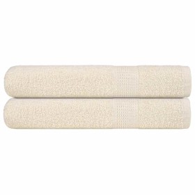 Toallas de sauna 2 uds 100% algodón crema 80x200 cm 360 gsm de , Toallas - Ref: Foro24-137007, Precio: 35,96 €, Descuento: %