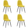 Sillas de comedor 4 uds terciopelo amarillo mostaza en Sillas de comedor | Comprar online en Foru.es