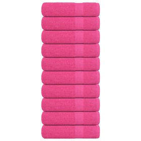 Toallas de invitados 10 uds 100% algodón rosa 70x140 cm 360gsm de , Toallas - Ref: Foro24-137051, Precio: 70,91 €, Descuento: %