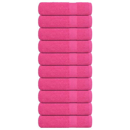Toallas de invitados 10 uds 100% algodón rosa 70x140 cm 360gsm de , Toallas - Ref: Foro24-137051, Precio: 70,91 €, Descuento: %