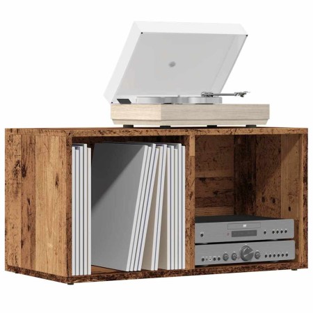 Caja de almacenaje madera de ingeniería envejecida 69,5x34x36cm de , Almacenamiento para CD y DVD - Ref: Foro24-855786, Preci...