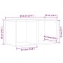 Caja de almacenaje madera de ingeniería envejecida 69,5x34x36cm de , Almacenamiento para CD y DVD - Ref: Foro24-855786, Preci...