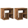 Mesitas de noche 2 uds madera ingeniería envejecida 40x30x40 cm de , Mesitas de noche - Ref: Foro24-856527, Precio: 47,08 €, ...
