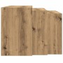 Mesas apilables 3 pzas madera contrachapada color roble artisan de , Mesas auxiliares - Ref: Foro24-858541, Precio: 60,90 €, ...