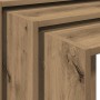 Mesas apilables 3 pzas madera contrachapada color roble artisan de , Mesas auxiliares - Ref: Foro24-858541, Precio: 60,90 €, ...
