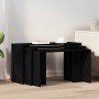 Mesas apilables 3 piezas madera contrachapada negro de , Mesas auxiliares - Ref: Foro24-858534, Precio: 62,25 €, Descuento: %