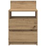 Mesilla de noche con 2 cajones roble artesano 40x33x60 cm de , Mesitas de noche - Ref: Foro24-858576, Precio: 53,70 €, Descue...