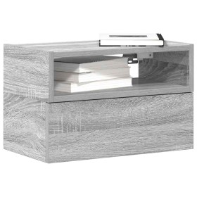 Mesitas de noche de pared 2 uds gris sonoma 45x26x28,5 cm de , Mesitas de noche - Ref: Foro24-858607, Precio: 70,11 €, Descue...