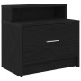 Mesilla de noche con cajón roble negro 51x31x47 cm de , Mesitas de noche - Ref: Foro24-858670, Precio: 40,52 €, Descuento: %