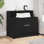 Mesilla de noche con cajón roble negro 51x31x47 cm de , Mesitas de noche - Ref: Foro24-858670, Precio: 40,52 €, Descuento: %
