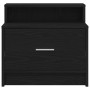 Mesilla de noche con cajón roble negro 51x31x47 cm de , Mesitas de noche - Ref: Foro24-858670, Precio: 40,52 €, Descuento: %