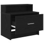 Mesilla de noche con cajón roble negro 51x31x47 cm de , Mesitas de noche - Ref: Foro24-858670, Precio: 40,52 €, Descuento: %