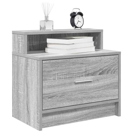 Mesillas de noche con cajón 2 uds gris sonoma 51x31x47 cm de , Mesitas de noche - Ref: Foro24-858679, Precio: 70,65 €, Descue...