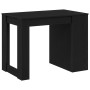 Escritorio con cajón y estante madera contrachapada roble negro de , Mesas de cocina y de comedor - Ref: Foro24-858687, Preci...