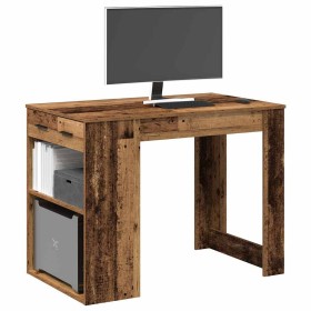 Escritorio con cajón estante madera contrachapada madera vieja de , Mesas de cocina y de comedor - Ref: Foro24-858693, Precio...