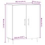 Aparador de madera de ingeniería envejecida 69,5x34x90 cm de , Aparadores - Ref: Foro24-857175, Precio: 84,24 €, Descuento: %
