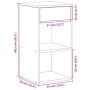 Mesilla de noche con cajón roble ahumado 35x34x66,5 cm de , Mesitas de noche - Ref: Foro24-858721, Precio: 42,70 €, Descuento: %