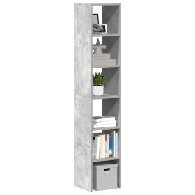 Librerías 2 uds madera contrachapada apilable gris hormigón de , Taquillas y armarios de almacenamiento - Ref: Foro24-858810,...