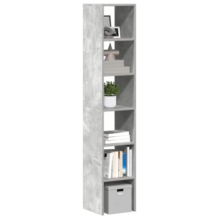 Librerías 2 uds madera contrachapada apilable gris hormigón de , Taquillas y armarios de almacenamiento - Ref: Foro24-858810,...