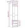 Armario de madera de ingeniería roble artesanal 50x50x200 cm de , Armarios roperos - Ref: Foro24-3318629, Precio: 149,07 €, D...
