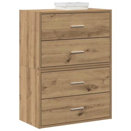 Armarios con 2 cajones 2 uds roble artesanal 60x31x40 cm de , Cajoneras - Ref: Foro24-858838, Precio: 90,01 €, Descuento: %