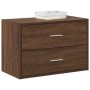 Armario con 2 cajones roble marrón 60x31x40cm madera ingeniería de , Cajoneras - Ref: Foro24-858833, Precio: 55,44 €, Descuen...