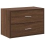 Armario con 2 cajones roble marrón 60x31x40cm madera ingeniería de , Cajoneras - Ref: Foro24-858833, Precio: 55,44 €, Descuen...