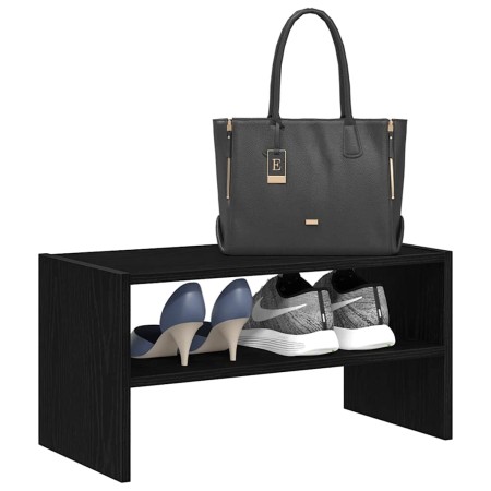 Zapatero apilable roble negro 60x30x30,5 cm de , Zapateros y organizadores de calzado - Ref: Foro24-858859, Precio: 32,96 €, ...
