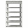 Mueble zapatero madera contrachapada gris hormigón 60x30x98 cm de , Zapateros y organizadores de calzado - Ref: Foro24-859926...