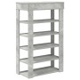 Mueble zapatero madera contrachapada gris hormigón 60x30x98 cm de , Zapateros y organizadores de calzado - Ref: Foro24-859926...