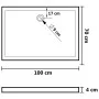 Shower tray with white ABS points 70x100x4 cm by vidaXL, Shower trays - Ref: Foro24-148899, Price: 102,47 €, Discount: %