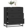 Aparador de madera de ingeniería y metal negro 68x35x76 cm de , Aparadores - Ref: Foro24-848969, Precio: 95,00 €, Descuento: %