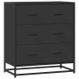 Aparador de madera de ingeniería y metal negro 68x35x76 cm de , Aparadores - Ref: Foro24-848969, Precio: 95,00 €, Descuento: %