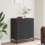 Aparador de madera de ingeniería y metal negro 68x35x76 cm de , Aparadores - Ref: Foro24-848969, Precio: 95,00 €, Descuento: %